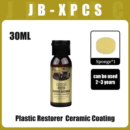 Car Plastic Restorer Ceramic Coating 2-3 Years Long-Lasting Protect Repair Whitening Black Shine Plastic Trim &amp; Rubber Care