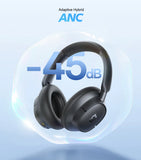 Fone de Ouvido Sem Fio Baseus EH10 NC ANC com Cancelamento de Ruído Híbrido Adaptativo de 45dB, Hi-Res LDAC, Bluetooth 6.0 e 80 Horas de Autonomia