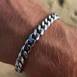 3-11mm Thick Waterproof Chain Bracelet for Men, Stainless Steel Cuban Chain Wristband, Classic Punk Heavy Men's Jewelry Gift