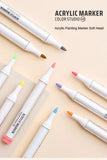 9/144 Colors Acrylic Paint Art Marker Pen DIY Painting Drawing for Card Ceramic Stone Mug Glass Fabric Clothes Art Supplies