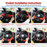 PU Carbon Fiber Leather Car Steering Wheel Cover without Inner Ring Suitable for 14.5-15 Inches Auto Supplies