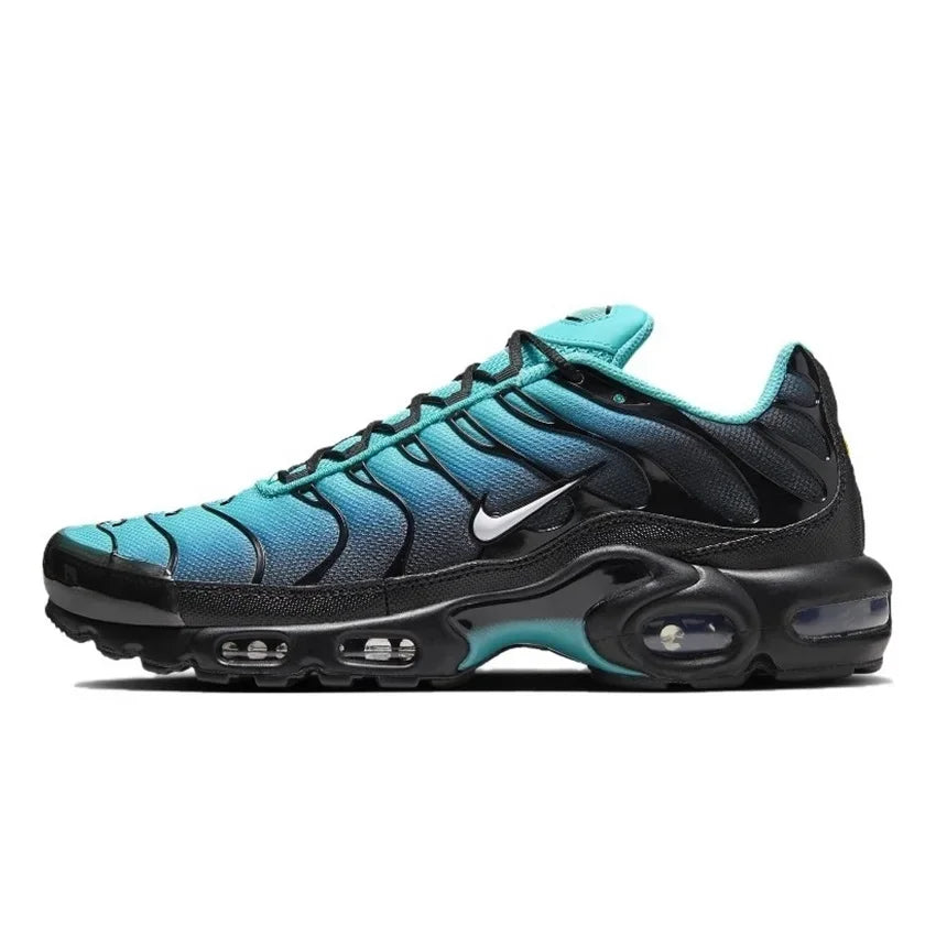 Zapatillas Nike Air Max Plus TN para correr, clásicas, negras triples, para exteriores, para correr, caminar, deportivas, para mujer y hombre.