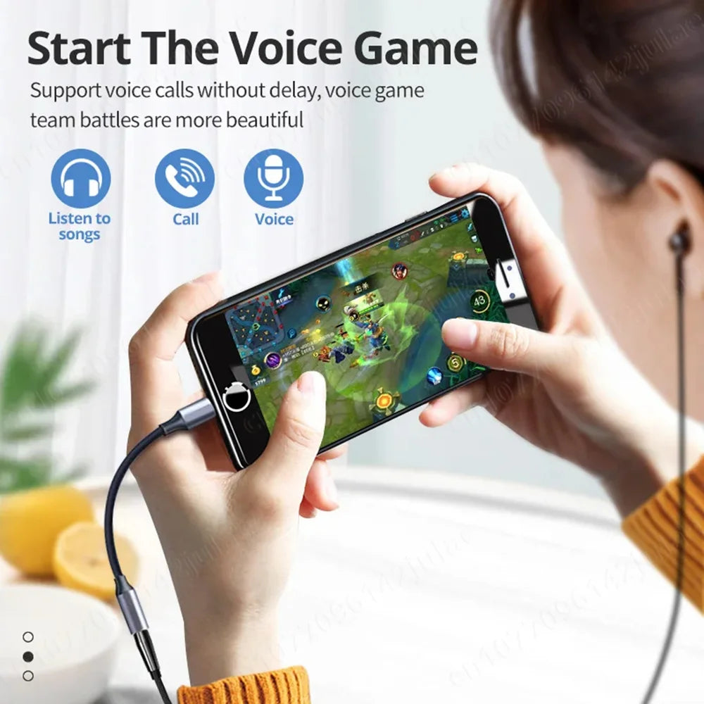 Adaptador de auriculares HiFi USB tipo C a conector de 3,5 mm, cable de audio USB-C de 3,5 mm, convertidor para iPhone 15, Samsung Galaxy, Huawei y Xiaomi.