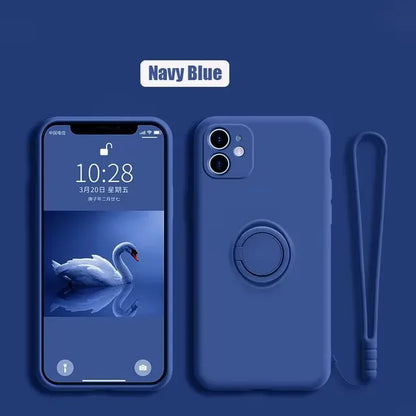 Luxury Liquid Silicone Magnetic Holder Stand Phone Case For XiaoMi 13T 14T 15 Redmi 13C 4G Note 12 13 14 Pro Plus 5G Back Cover