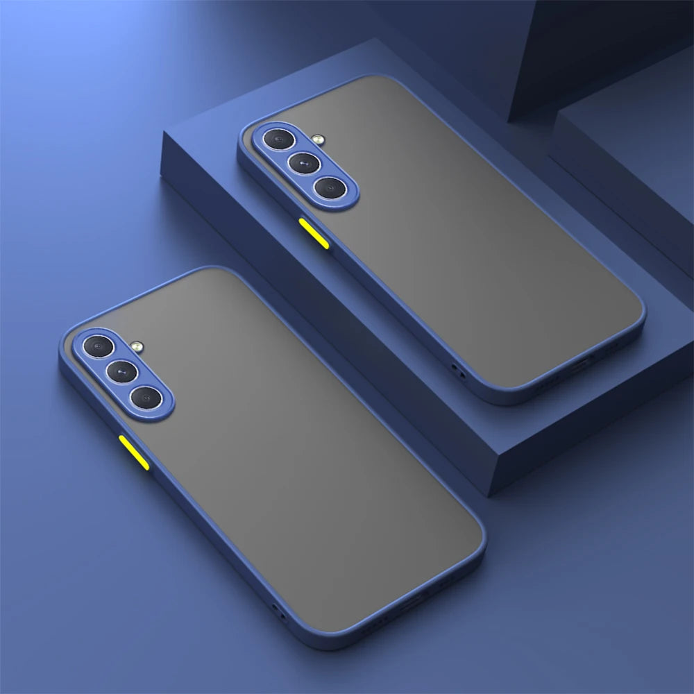 Luxury Matte Samung A15 A05 A05s Case Silicone Edge Hard PC Matte Back Cover For Samsung Galaxy A54 A34 5G Camera Protect Fundas