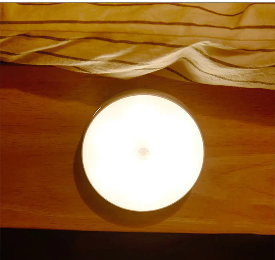 Luz Noturna LED com Sensor de Movimento e Recarregável via USB – Ideal para Cozinha, Quarto, Escadas, Corredor, Armário e Guarda-Roupa