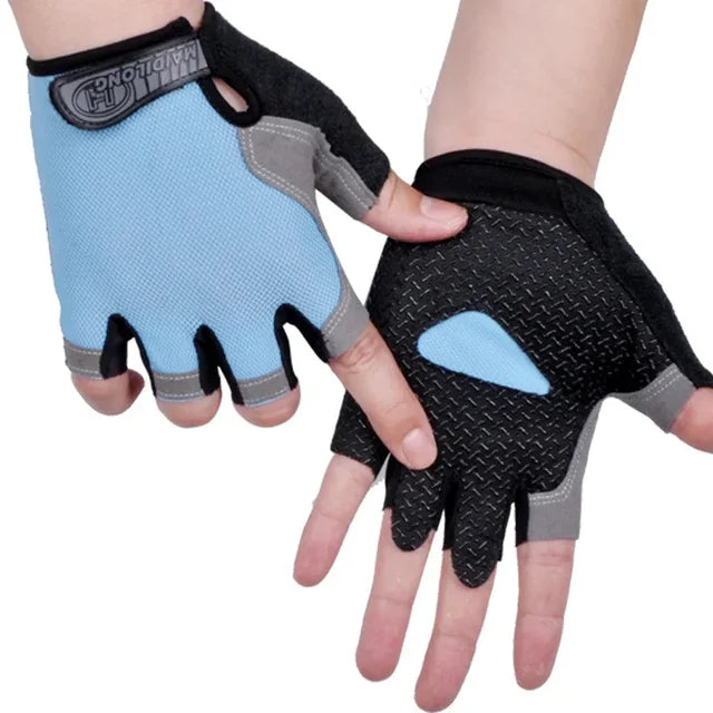 Men Women Gym Gloves Weight Lifting Dumbbell Fitness Sport Training Exercise Gloves Non-slip Breathable Fingerless Cycling Gloves 