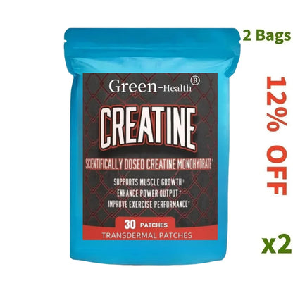 30 Patches Creatine Monohydrate Transdermal Patches Support Lean Muscle Growth, Recovery & Performance