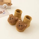Cute Cartoon Bear Baby Socks Soft Cotton Non-slip Sole Newborn Toddler Sock Thick Warm Socks for Kids Boys Girls Winter 