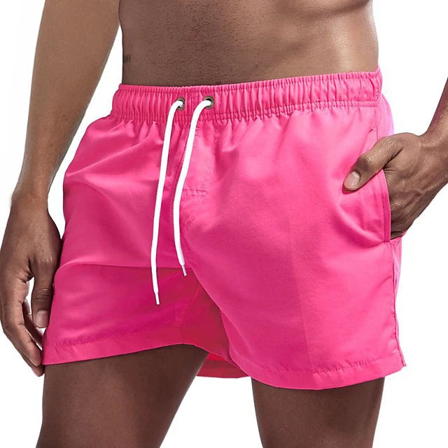 Bañador corto para hombre, de secado rápido, transpirable, con cordón y bolsillos para surfear en la playa en verano.