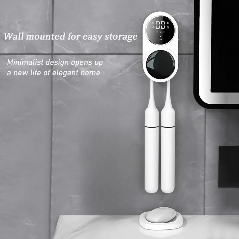 Wall-mounted Toothbrush Holder, Intelligent Sterilizer & Dryer, Fits Most Walls, Automatic Disinfection For Toothbrushes.