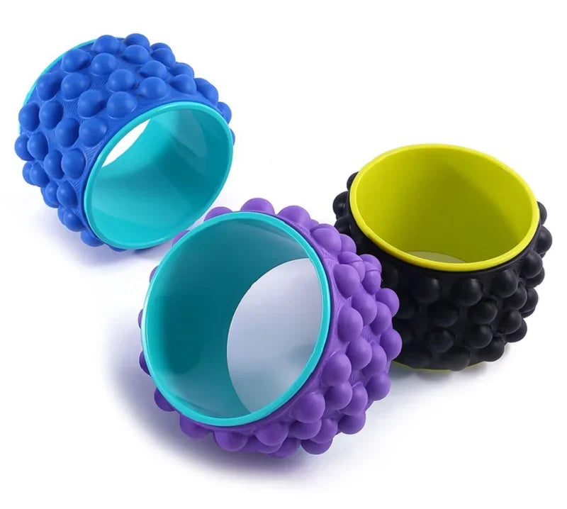 New Premium Foam Yoga Massage Roller Yoga Wheel Back Stretcher Back Massager Cracker for Back Pain Relief Fitness Equipment