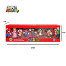 6pcs/set Super Mario Bros PVC Action Figure Toys Dolls Model Set Luigi Yoshi Donkey Kong Mushroom for kids birthday gifts