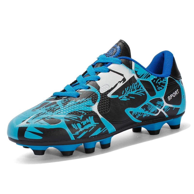 Kids Soccer Shoes Society Long Spikes Futsal Boot Turf Training Sports Football Cleats 2024 New Children Football Studs