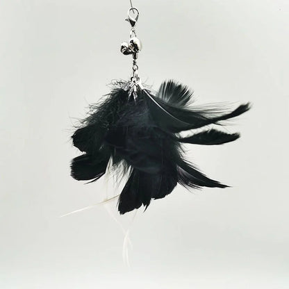 Varita de pájaro/pluma para gato con campana y potente ventosa, manos libres, juguetes interactivos para gatos, ejercicio de caza de gatitos, productos para mascotas