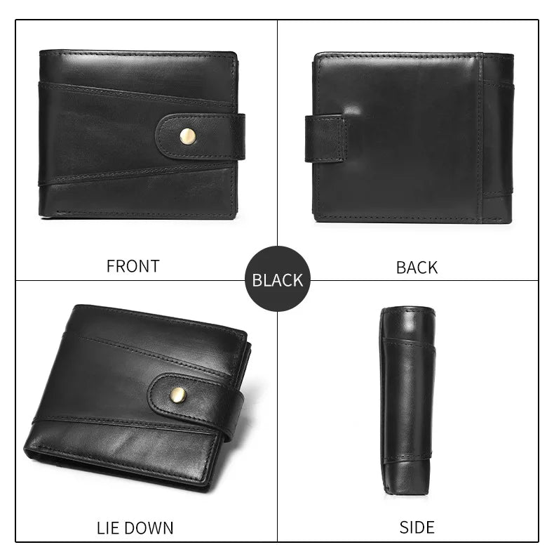 Classic Men's Genuine Leather Wallet Credit Card Holder RFID Coin Purse