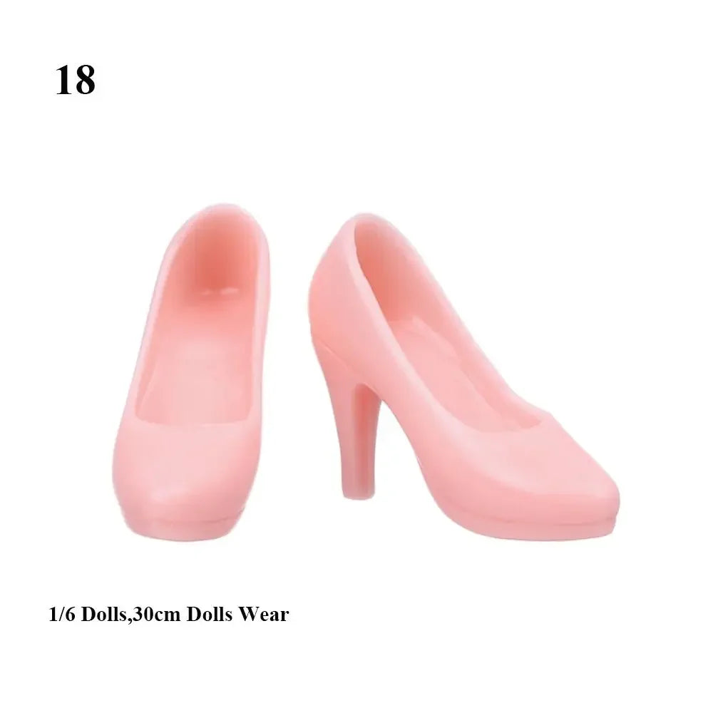 1Pair 1/3 1/6 Doll Shoes Fashion Female Doll Boots Plastic Doll Multistyles Long Knees Boots Fit Foot Length 2cm Dolls Shoes