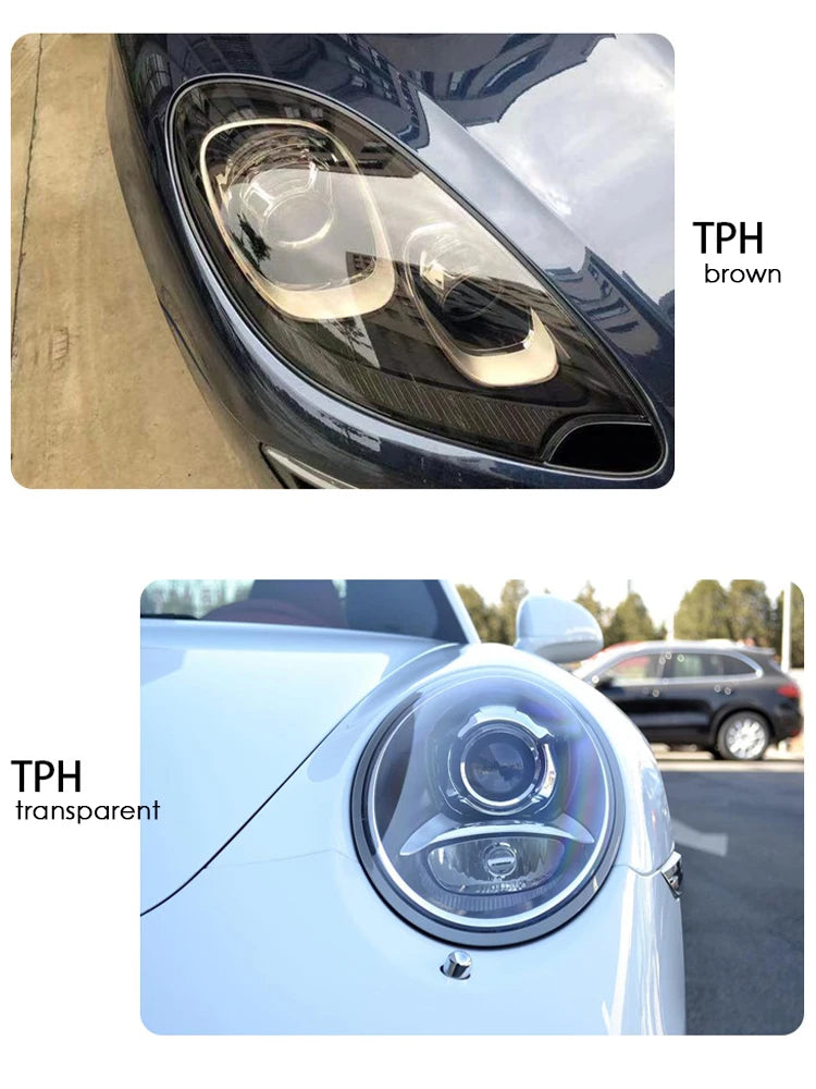 Car Headlight & Taillight & Fog Light Lamp wrap Film Smoke Black TPH PU PPF Protective Film For Car Styling Motorcycle Decorate