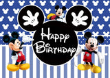 Disney Cartoon Theme Photography Background, Mickey, Minnie Mouse, Baby Shower, Happy Birthday, Gender Reveal, Banner for Children, 1Set 