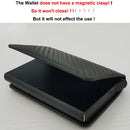 Rfid Aluminum Men Wallet Card Holders Purse Carbon Fiber Men Business Slim Thin Smart Wallet Credit Cardholder Case Note Holder