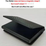 RFID Aluminum Men Wallet Card Holders Purse Carbon Fiber Men Business Slim Thin Smart Wallet Credit Cardholder Case Note Holder