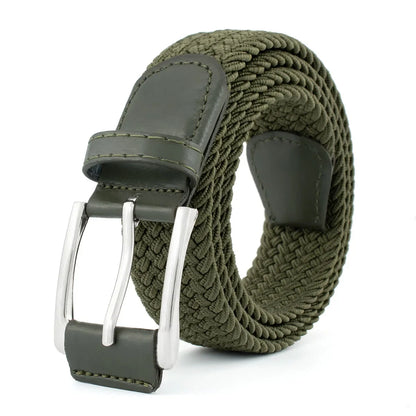 Stretch Woven Breathable Alloy Pin Buckle Belt for Men Women High Quality Casual Jeans Golf Canvas Multifunctional Outdoor Belt