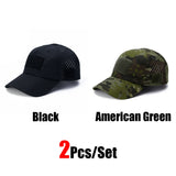 1/2pcs New Men's Camouflage Baseball Cap Breathable Sunscreen Hat Outdoor Sports Hunting Hiking Camping Beach Fishing Sun Hat