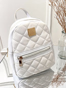 Women Plaid Rhombus Pattern Handbag Large Capacity Shoulder Bag Crossbody Casual Mobile Phone Backpack