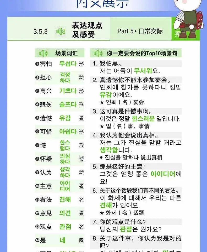 Pocket Book for Memorizing 10000 Korean Words Self Learning Korean Vocabulary Reference Book Learn Spoken Language Livro Art