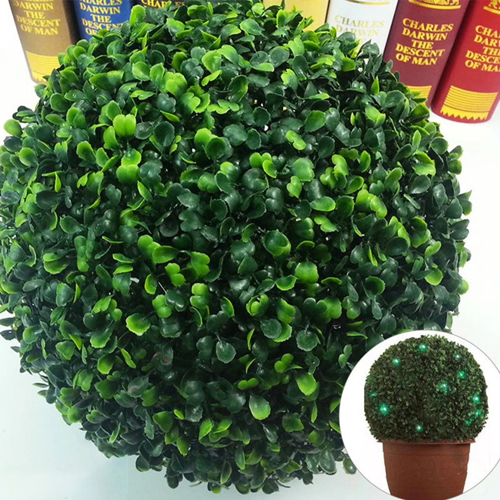 Bola de planta artificial ecológica de aspecto realista y larga duración. Ideal para interiores y exteriores.