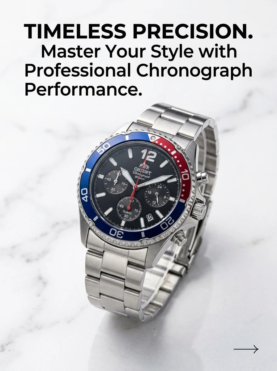 Relógio masculino cronógrafo solar diver em aço inox a prova de agua 200mm