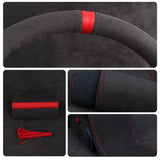 Universal Suede Car Steering Wheel Cover DIY Hand Sewing Soft Leather Braiding Cover For Auto Steering Wheel