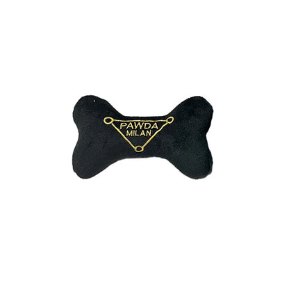 Juguetes negros de lujo para perros, regalos de cumpleaños para mascotas, accesorio para masticar cachorros, bolso, hueso, juguetes chirriantes para cachorros.