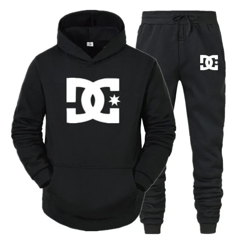 Ropa de primavera y otoño para hombre, nueva sudadera con capucha y pantalones casuales, dos conjuntos de ropa deportiva para correr de alta calidad