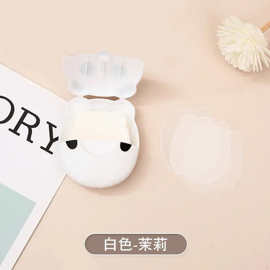 1box Disposable Soap Paper Travel Soap Paper Washing Hand Bath Clean Scented Slice Sheets Mini Paper Soap Bathroom Supplies
