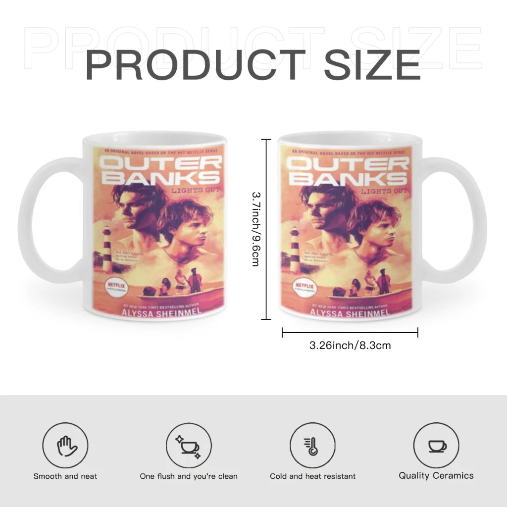 Taza de café de anime O-Outer Banks, taza de té de 11 oz, regalo de cumpleaños divertido para mujeres y hombres, taza de cerámica personalizada.