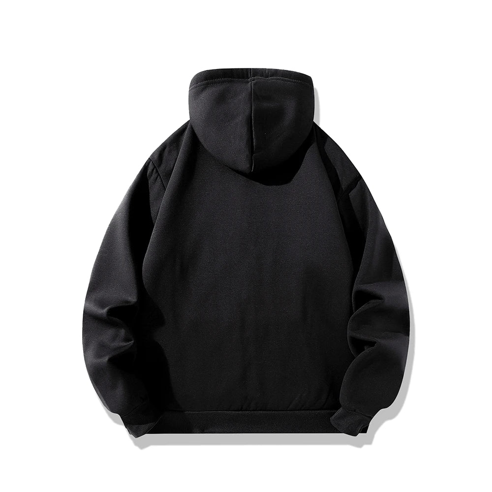 Men's Winter Lambswool Jackets Plus Size Zipper Hoodies Winter Warm Coats Long Sleeved Jacket Casual Coat Tops Clothing