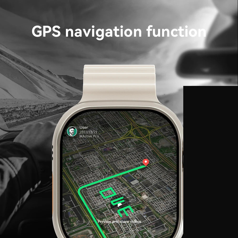 Microwear Ultra Ai 3 Android Smart Watch 4G 5G 2+16GB AMOLED App Download ChatGPT NFC 49mm GPS Wifi SIM Card Call Smartwatch
