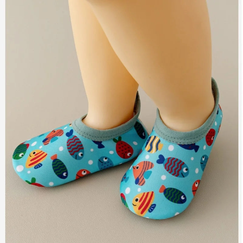 2026 Summer 0-5Y Baby Girls Walkers Shoes Mesh Breathable Anti-Slip Soft Boys Children Shoes Cartoon Print Toddler Indoor Shoes