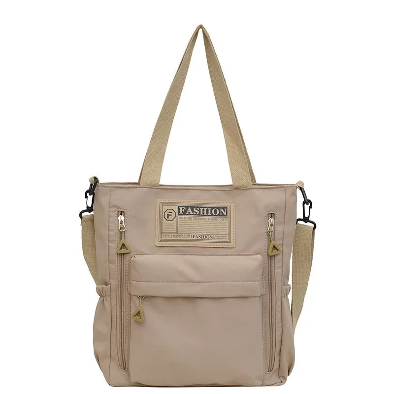 Student Makeup Tote Bag Korean Version Color Blocked Crossbody Bag Women's Fashionable Nylon Single Shoulder Handbag