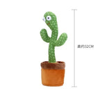 Cactus Magic Dancing Voice Replay Function LED Lights Sings Talks Dances Funny Interactive Plush Birthday Gift Hot Decoración