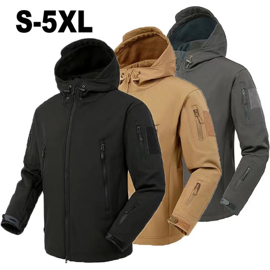 Chaquetas tácticas impermeables de invierno para hombre, con capucha, para combate, pesca, senderismo, acampada, escalada, esquí, pantalones.
