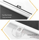 Cordless Retractable Roller Shades Black Home Office Windows Sunshade Thermal blinds without drilling blackout curtain