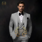 Traje blanco roto para hombre, para boda, cena, fiesta o cóctel, de 3 piezas (chaqueta, chaleco y pantalón), talla personalizada, color y vestido.