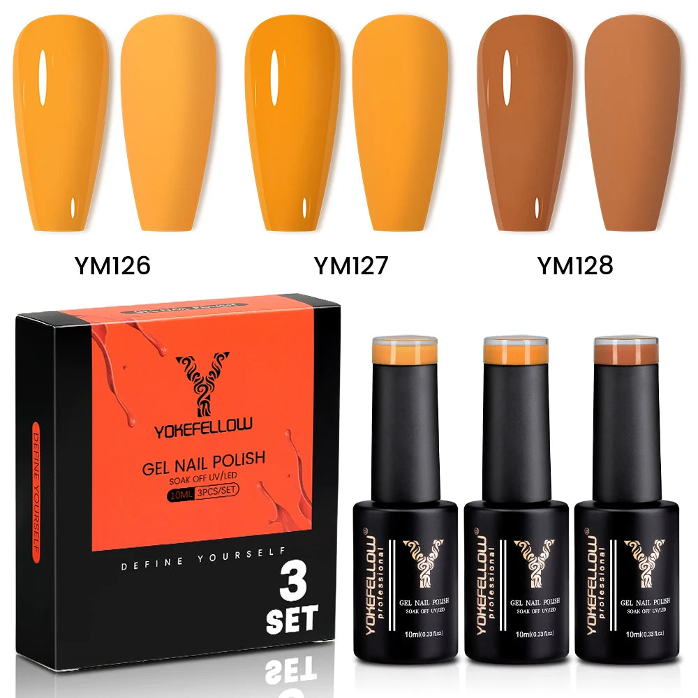 NEW YOKEFELLOW 10ml Crystal Jelly Nude Red Pink Gel Nail Polish Transparent Semi-permanent UV Gel Nail Art Soak Off Gel Varnish