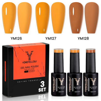 NEW YOKEFELLOW 10ml Crystal Jelly Nude Red Pink Gel Nail Polish Transparent Semi-permanent UV Gel Nail Art Soak Off Gel Varnish