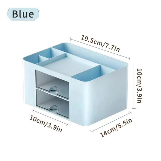 1PC Pen Organizer With 2 Drawer Multi-Functional Pencil Holder For Desk Holder Storage Box For Desk Office Supplies Vanity Table