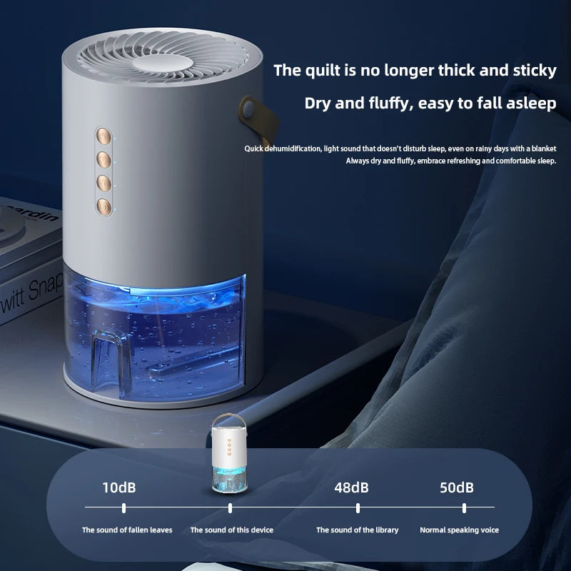 1000ml Dehumidifier Air Dryer for Home Office Negative ions Eliminate Damp Mold and Moisture Portable Air Dehumidifier EU US