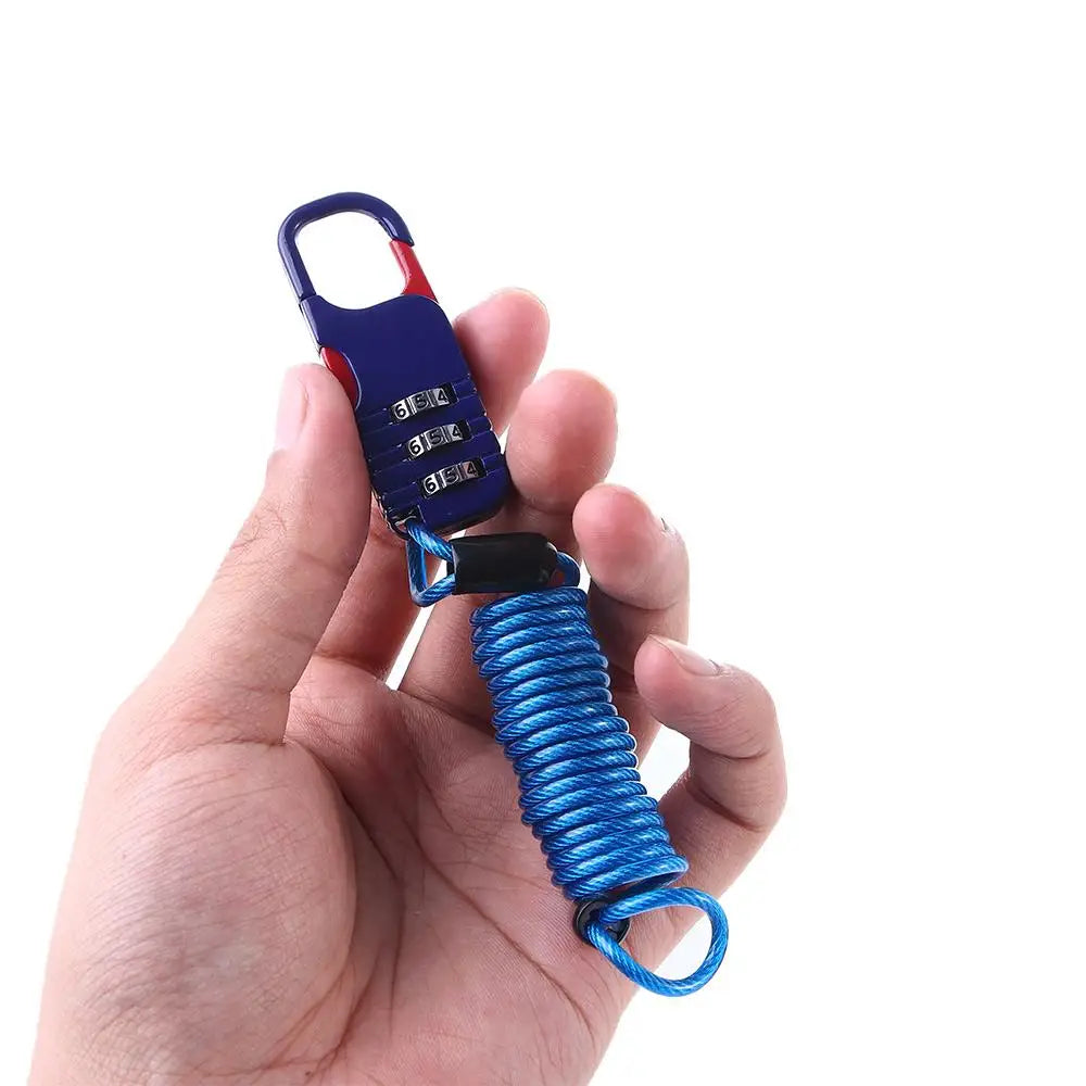 Universal 3-Digit Combination Password Cable Lock Bicycle Accessories Bicycle Lock Cable Lock Security Lock Helmet Lock