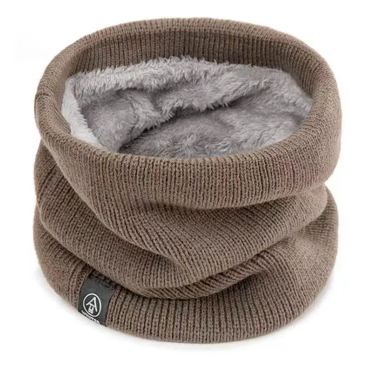 New Warm Neck Cover Neckerchief Winter Plush Muffler Woolen Knitting Fashion Solid Color Men Women Cold-proof Scarf Outdoors